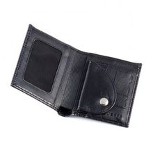 Кошелек мужской из кожи морской змеи, цвет: черный