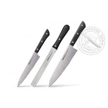 Набор из 3 ножей  SHR-0230B "SAMURA HARAKIRI", AUS-8, ABS пластик