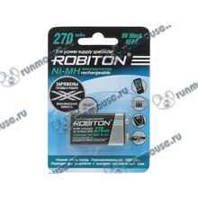 Аккумулятор Robiton "RTU270MH-1" 787-976, 9.0В 270мАч Ni-MH 9V 6F22 (1шт. уп.) (ret) [133750]