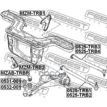 Тяга Подвески Нижняя | Зад Лев | Mazda Tribute Ep 2000-2007 Febest арт. 0525TRB1