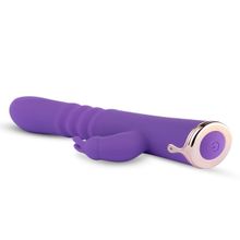 EDC Фиолетовый вибратор-кролик The Queen Thrusting Vibrator - 29 см. (фиолетовый)