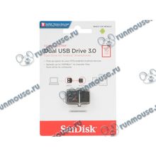 Накопитель USB flash 16ГБ SanDisk "Ultra Dual 3.0" OTG, черный (USB3.0) [135784]