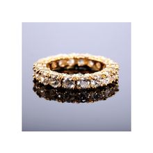 Кольцо с фианитами (Размер: 18.2, Покрытие: Желтое золото)