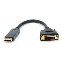 Адаптер DisplayPort M - DVI 19F,  0.1 м, черный, Gembird (A-DPM-DVIF)