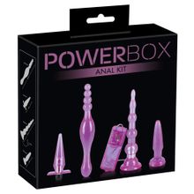 Набор фиолетовых анальных стимуляторов PowerBox Фиолетовый