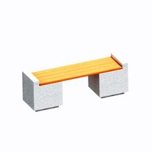 Бетонная скамейка С1 (белая окраска)