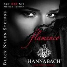 828MT Black FLAMENCO Комплект струн для классической гитары черный нейлон посеребренные Hannabach