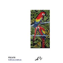 керамическое панно-PSG-678 попугаи ара