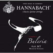 826MT Black BULERIA FLAMENCO Комплект струн для классической гитары нейлон посеребренные Hannabach