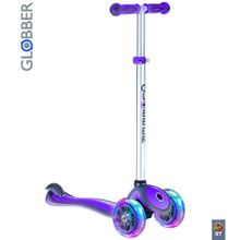 442-103 Самокат GLOBBER PRIMO PLUS с 3 светящимися колесами Purple