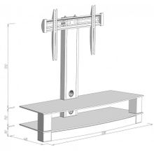 Cтеклянная стойка с кронштейнами Акма Pl16