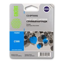 Картридж струйный Cactus CS-EPT0592 голубой для Epson Stylus Photo R2400 (14.8мл)