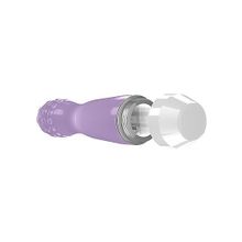 Фиолетовый вибратор Lowri с покрытой шишечками головкой - 15 см. Фиолетовый