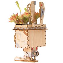 Конструктор Банни деревянный с цветочным горшком