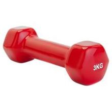 Гантель обрезиненная Bradex 3 кг, красная, SF 0163