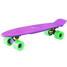 Y-scoo 401-Pr Скейтборд Y-SCOO Fishskateboard 22" винил 56,6х15 с сумкой PURPLE green