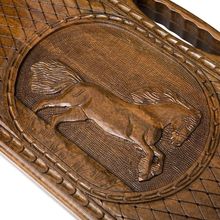 Нарды резные "Лошадь" с ручкой 60, Haleyan (kh029-6)