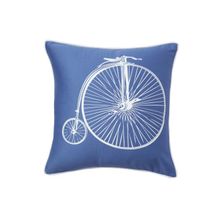 Подушка с принтом retro bicycle blue