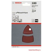 Bosch Набор 10 шлифовальных листов F355 Expert for Wood and Paint 93 мм K180 для PSM по дереву и краске (2608607410 , 2.608.607.410)