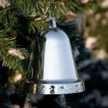 Новогодняя игрушка Колокольчик глянцевый, диаметр 150 мм (красный)