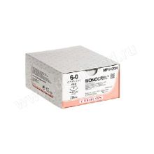 W3552 МОНОКРИЛ 6 0, 45 см, н окр Шпат. 8 мм х 2, 1 4 Ethicon, Бельгия США