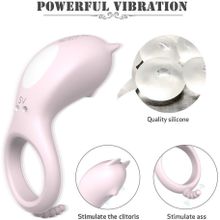 Нежно-розовое эрекционное кольцо CORA с вибрацией нежно-розовый