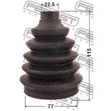 Пыльник Шруса Внешнего (Комплект) Pvc Nissan Almera Uk Make N16e 2000.02-2006.11 [El] 77*117*22.5 Мм Febest арт. 0217PN16