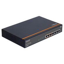 Коммутатор upvel up-208fe, 8-port 30 watt 10 100mbps poe+ switch with 4 poe+ ports, rm bracket and internal power supply (upvel)