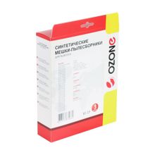 M-19 Мешки-пылесборники Ozone синтетические для пылесоса, 3 шт