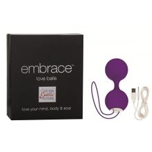 Фиолетовые вагинальные шарики Embrace с вибрацией Фиолетовый