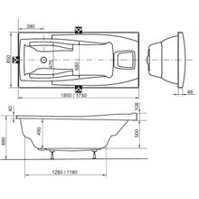 Акриловая ванна Ravak You (C011000000) (185x85)