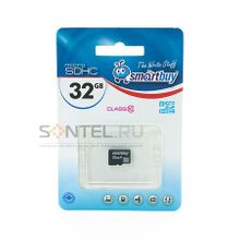 SB32GBSDCL10-00, карта памяти Micro SDHC 32GB Class 10, без адаптера, SmartBuy