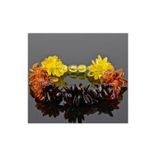 Бусики-Колечки Браслет Янтарь "Ежик" арт. НЯН-бп233