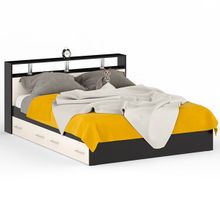 СВК Кровать с ящиками Камелия 1600 цвет венге дуб лоредо ID - 290410