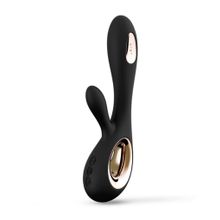 Lelo Черный вибратор-кролик Lelo Soraya Wave - 21,8 см. (черный)