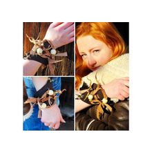 Асимметричный кожаный браслет