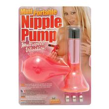 Seven Creations Вибропомпа для сосков MINI PORTABLE NIPPLE PUMP WITH VIBRATOR (розовый)