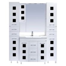 Misty Зеркальный шкаф Кармен 80 L черное стекло