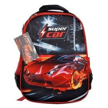 Суперкар Рюкзак школьный, полужесткий 38x31x16см, 2 отделения, 2 кармана, полиэстер