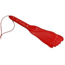 Красная хлопалка в форме ступни - 34,5 см. Красный
