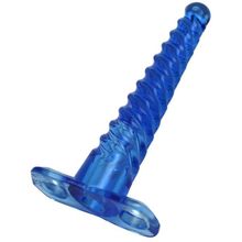 Синий спиралевидный анальный конус - 17 см. Синий