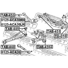 Тяга Подвески Верхняя | Зад Прав | Toyota Rav4 Aca3# Ala3# Gsa33 Zsa3# 2005.11-2012.12 [Gr] Febest арт. 0125ACA30RH