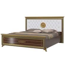 Мэри-Мебель Кровать 1800 с основанием Версаль цвет орех тайский мягкое изголовье ID - 292330