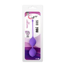 Фиолетовые вагинальные шарики SEE YOU IN BLOOM DUO BALLS 29MM Фиолетовый