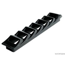 Osculati Side louvred vent chromed ABS black, 53.406.50