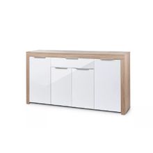 Вентал Комод НК-5 Дуб сонома Белый глянец ID - 306859