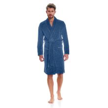 Мужской халат с длинными рукавами (р. L, голубой)