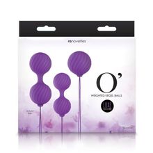 NS Novelties Набор фиолетовых вагинальных шариков Luxe O  Weighted Kegel Balls (фиолетовый)