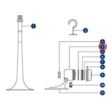 DHR Корпус диафрагмы из хромированной латуни DHR 30024 для пневматических сигналов H300 310 320 330