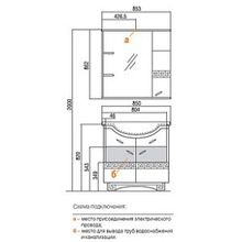 Мебель для ванной Акватон Аттика 85 L